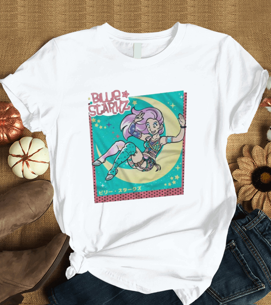 Billie Starkz Starz Anime Style Moon And Stars T-Shirt