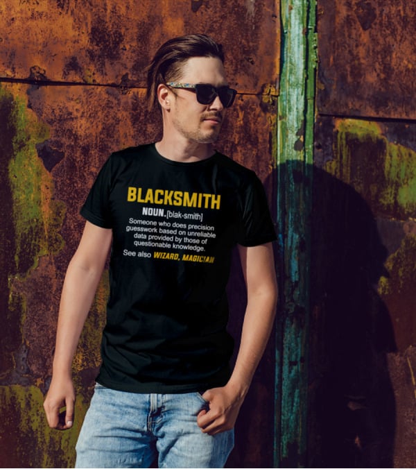 Blacksmith Noun Precision Guesswork Wizard Magician T-Shirt