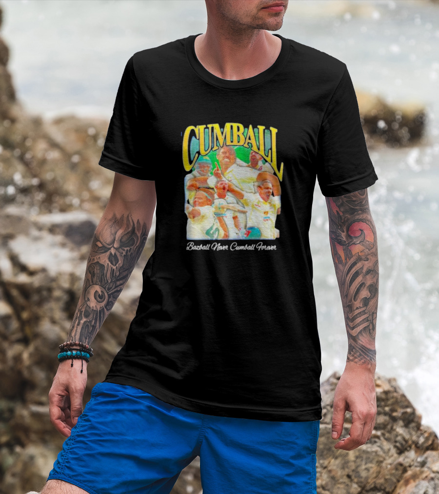Cumball Bazball Never Cumball Forever Cricket T-Shirt