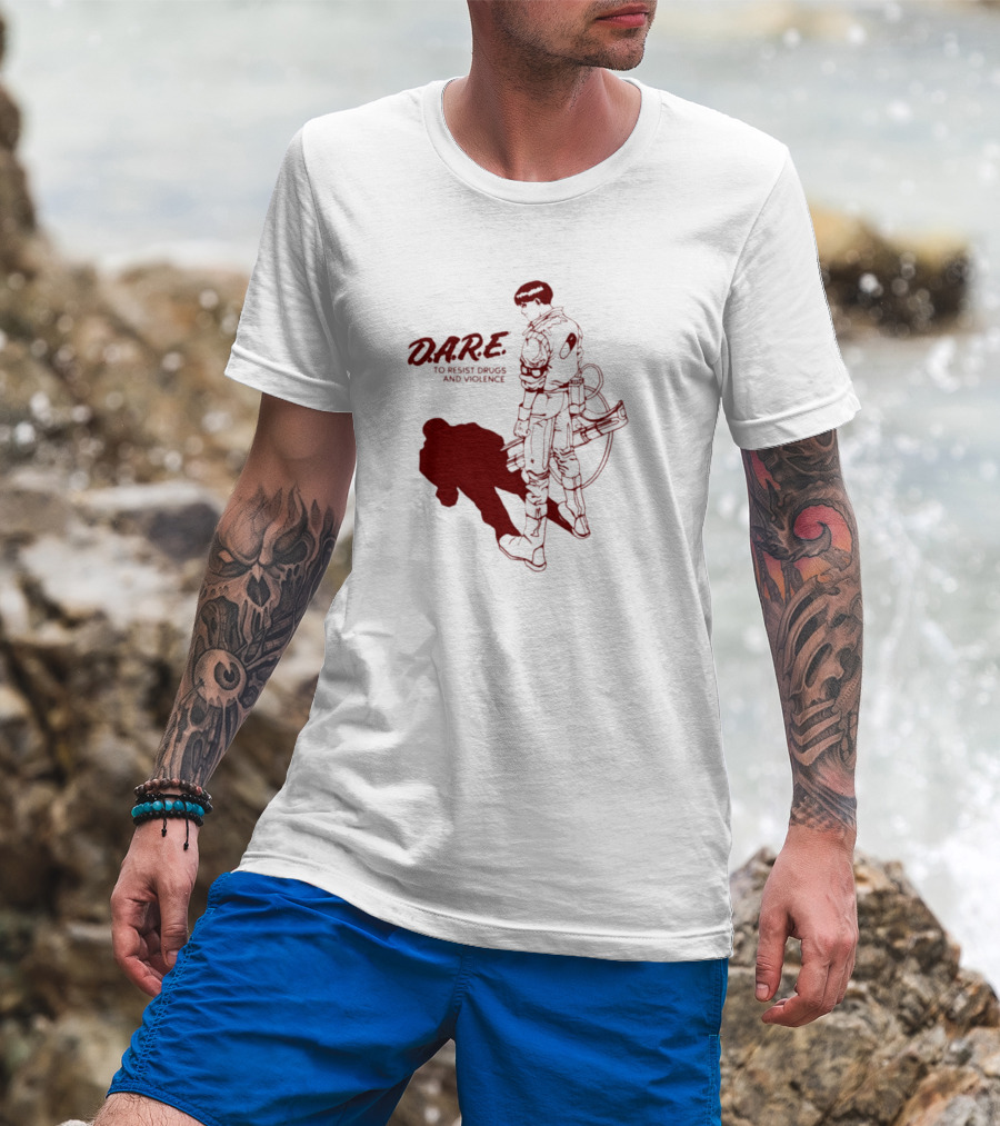 D.A.R.E. To Resist Drugs And Violence With Sci-Fi Warrior Visual T-Shirt
