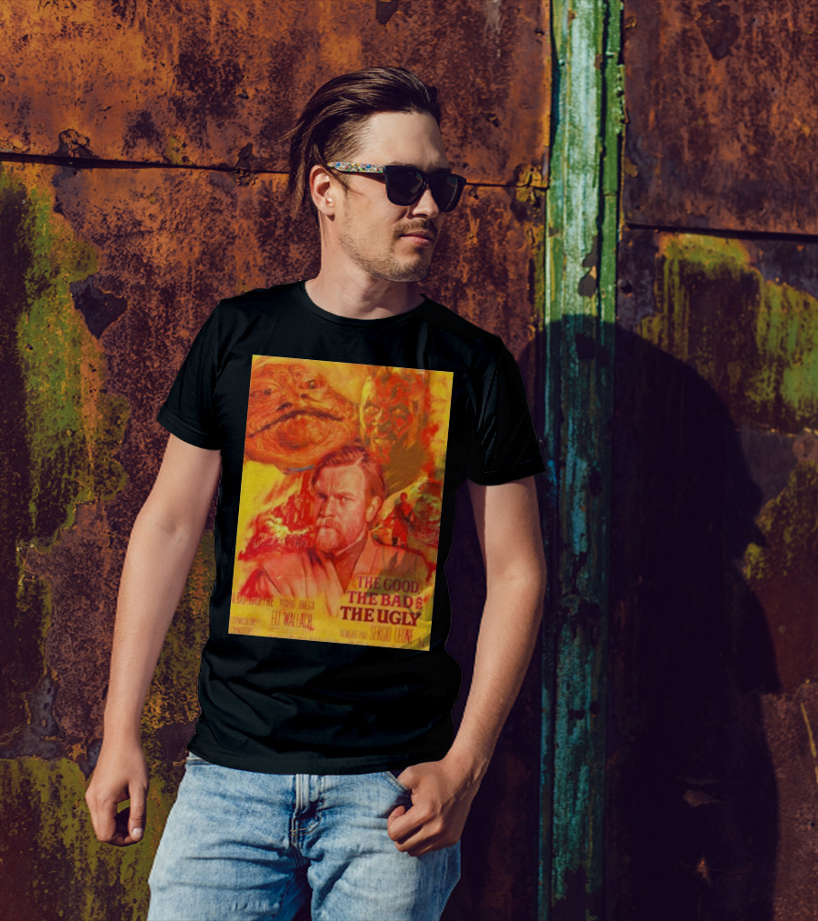 Obi Wan Kenobi Darth Maul Jabba The Good The Bad The Ugly Movie T-Shirt