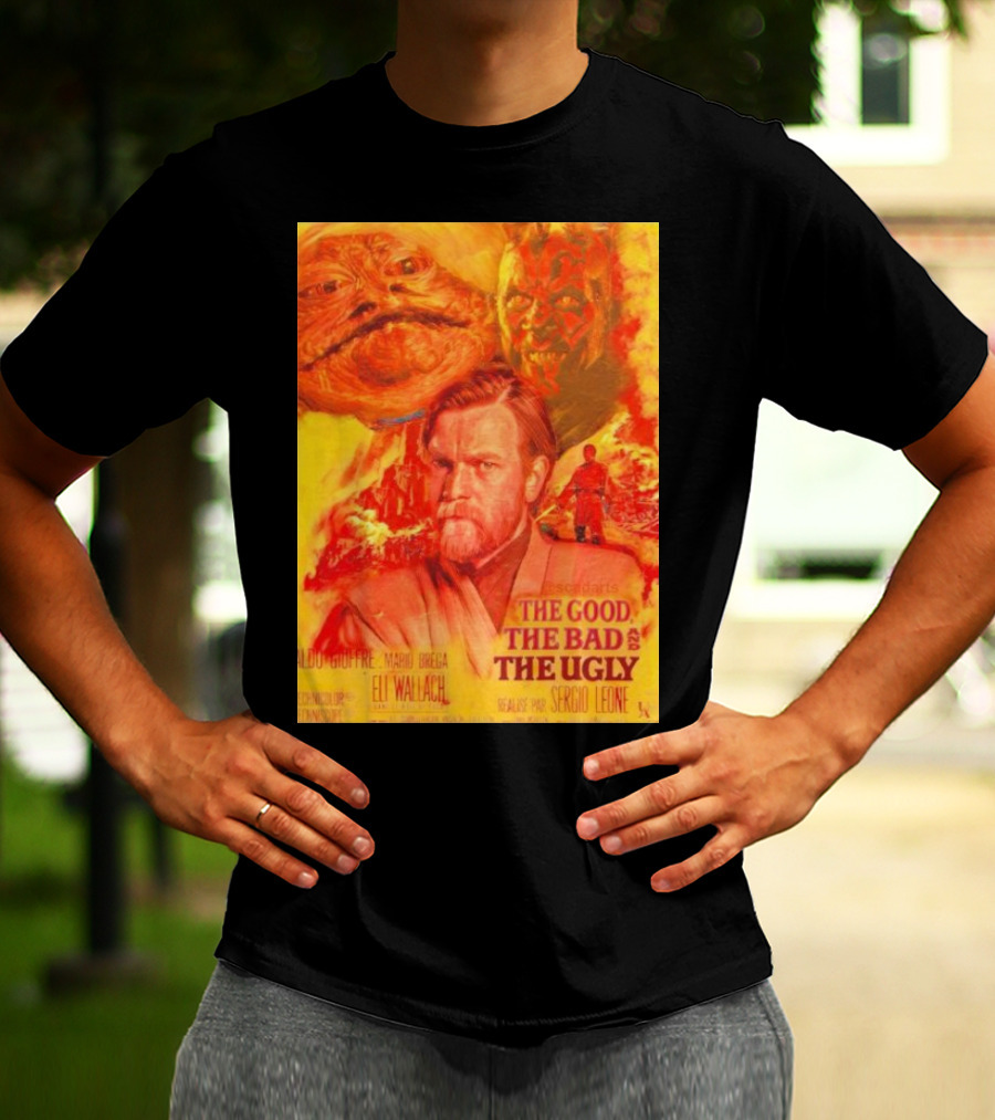 Obi Wan Kenobi Darth Maul Jabba The Good The Bad The Ugly Movie T-Shirt