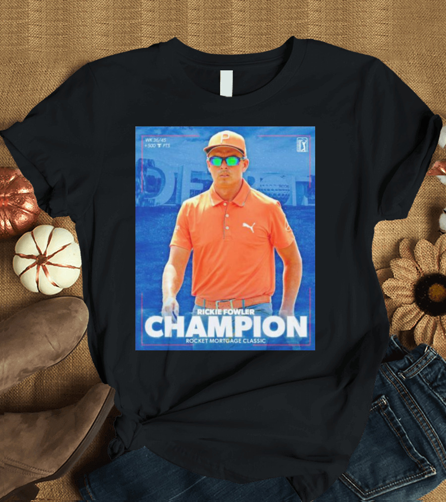 WK 36/45 Rickie Fowler Champion Rocket Mortgage Classic T-Shirt