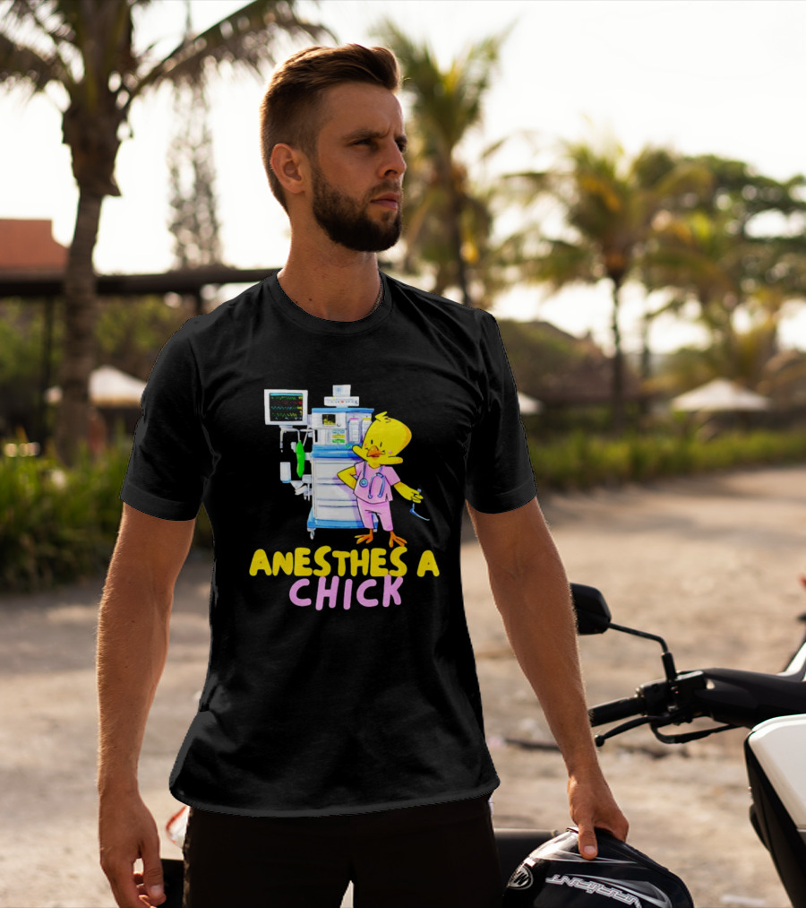 Anesthesia Chick With Medical Equipment And Yellow Bird T-Shirt