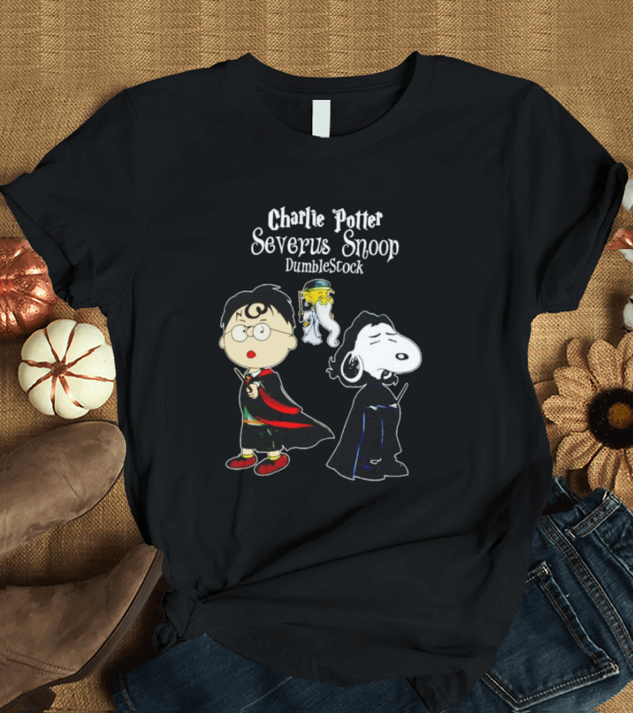 Charlie Potter Severus Snoop DumbleStock Wizard Characters Crossover T-Shirt