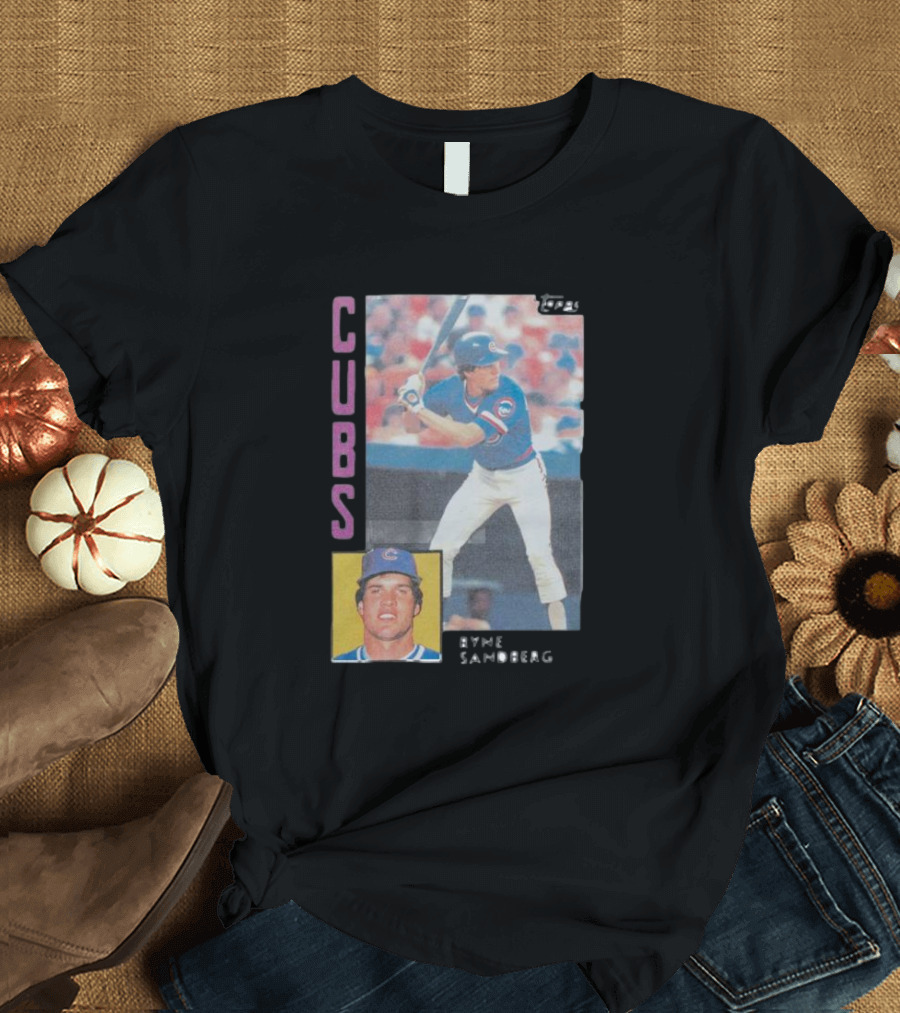 1984 Topps Ryne Sandberg Chicago Cubs Baseball Card T-Shirt