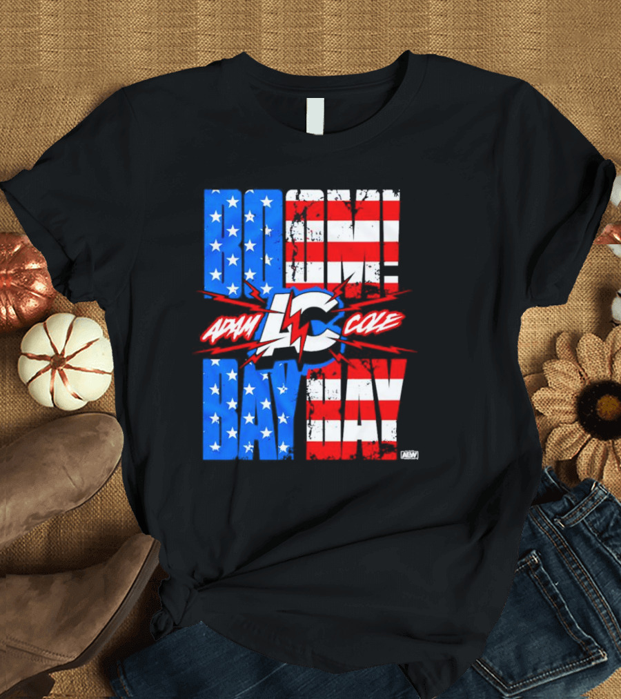 Adam Cole Boom Bay Bay American Flag AEW T-Shirt