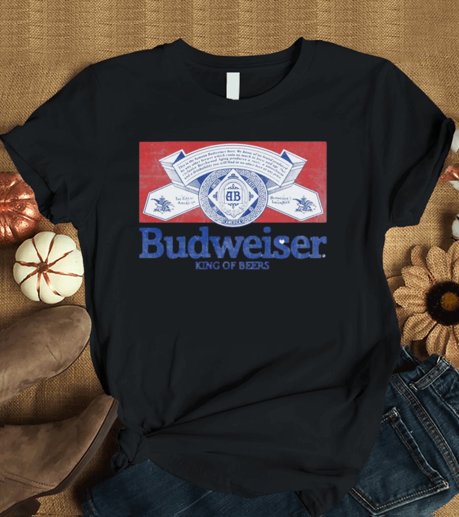 Budweiser King Of Beers The Great American Lager Label T-Shirt