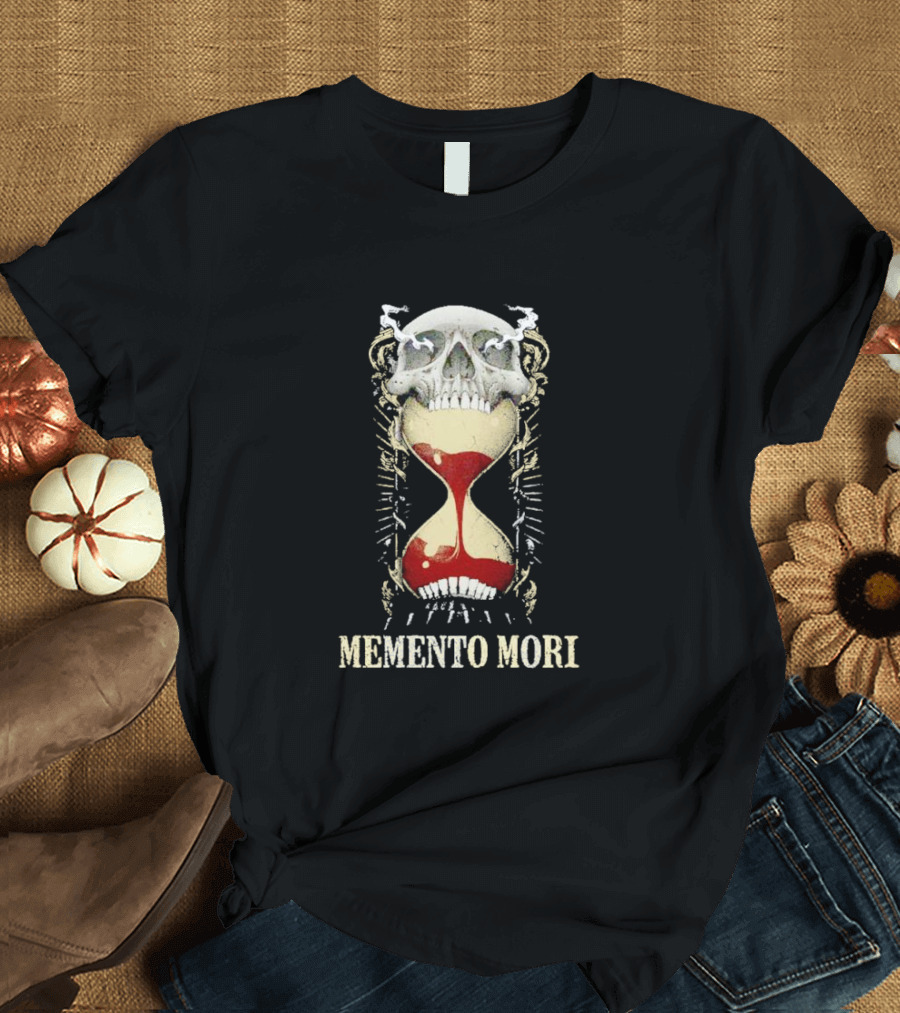 Memento Mori Skull Hourglass T-Shirt