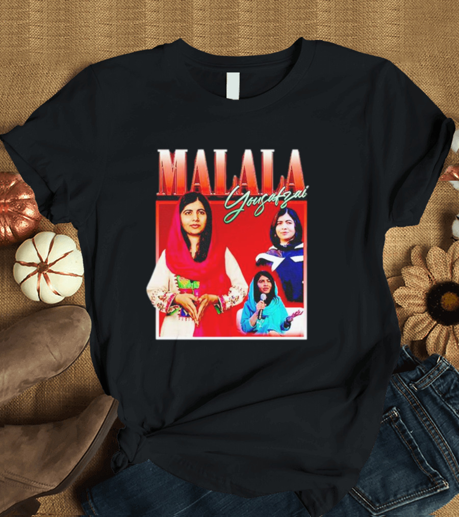 Malala Yousafzai Inspirational Collage T-Shirt