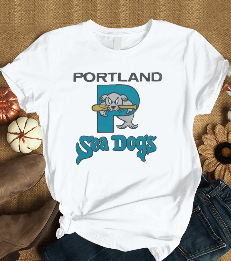 Portland Sea Dogs Baseball Bat T-Shirt