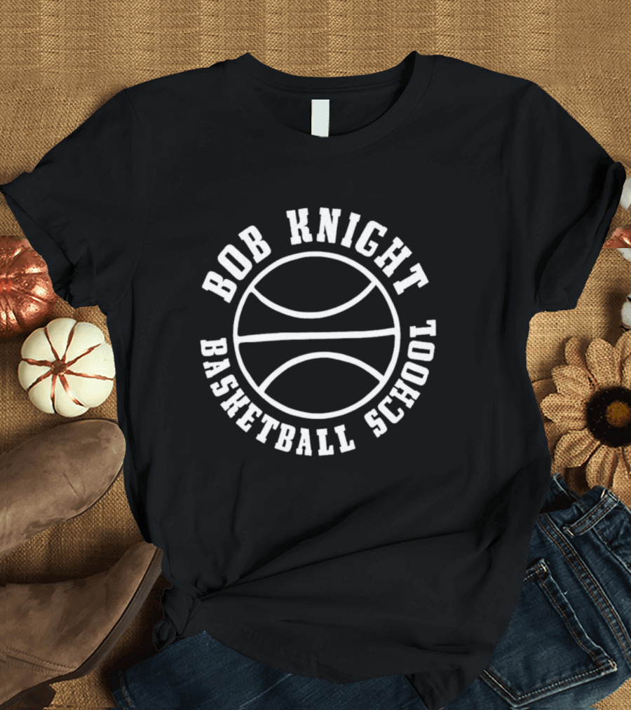 Bob Knight Basketball School Logo With Basketball T-Shirt