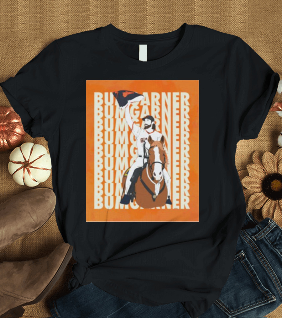 Bumgarner Riding Horse Giants Baseball Victory T-Shirt