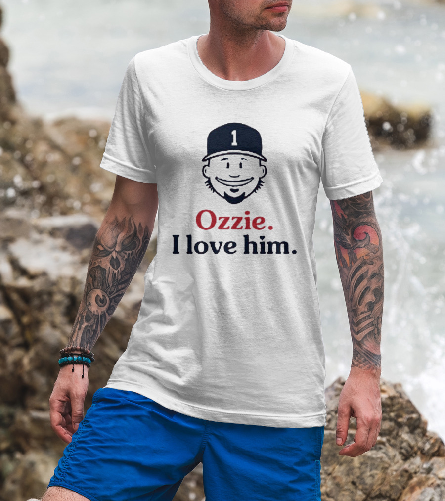 Ozzie #1 I Love Him Baseball Cap Image T-Shirt