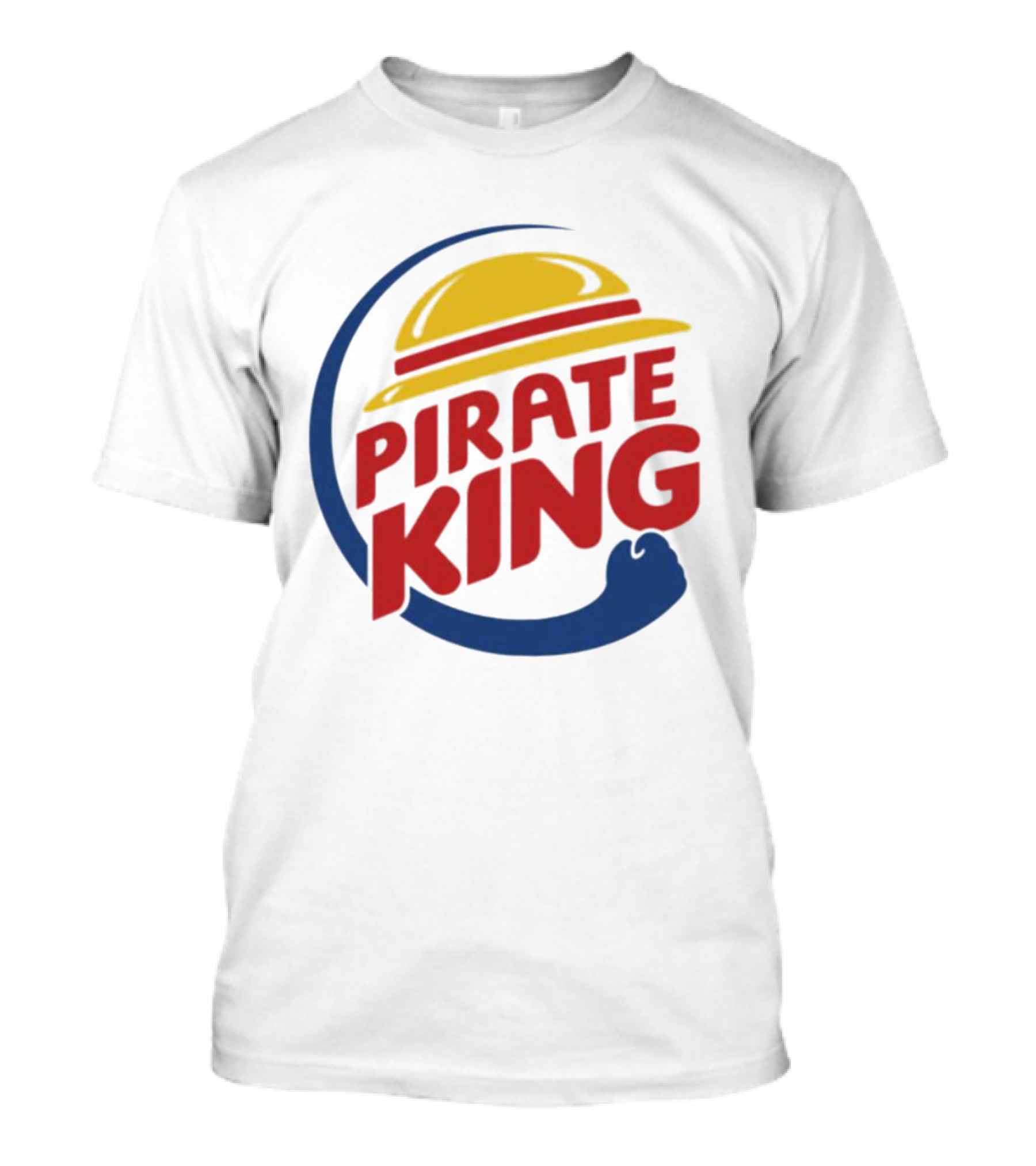 Pirate King Luffy Straw Hat One Piece Burger T-Shirt