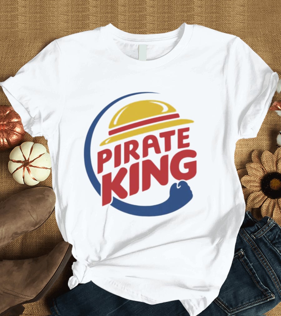 Pirate King Luffy Straw Hat One Piece Burger T-Shirt