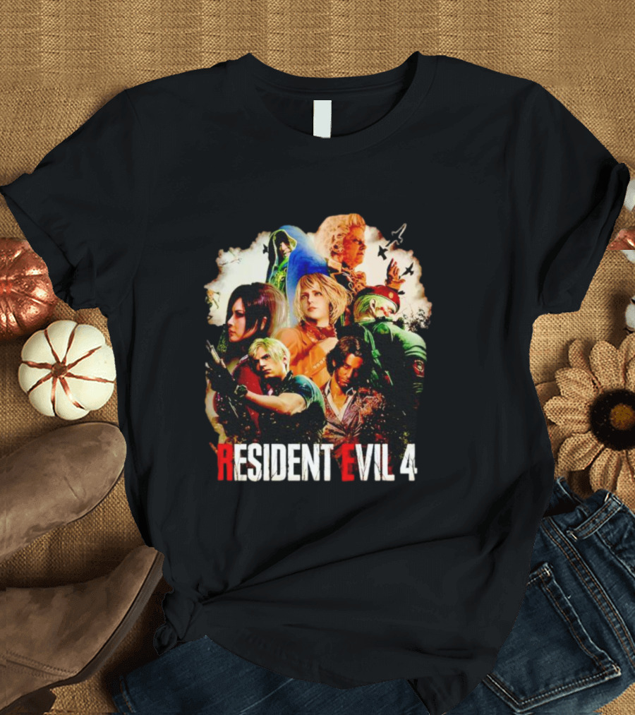 Resident Evil 4 Iconic Game Characters Montage T-Shirt