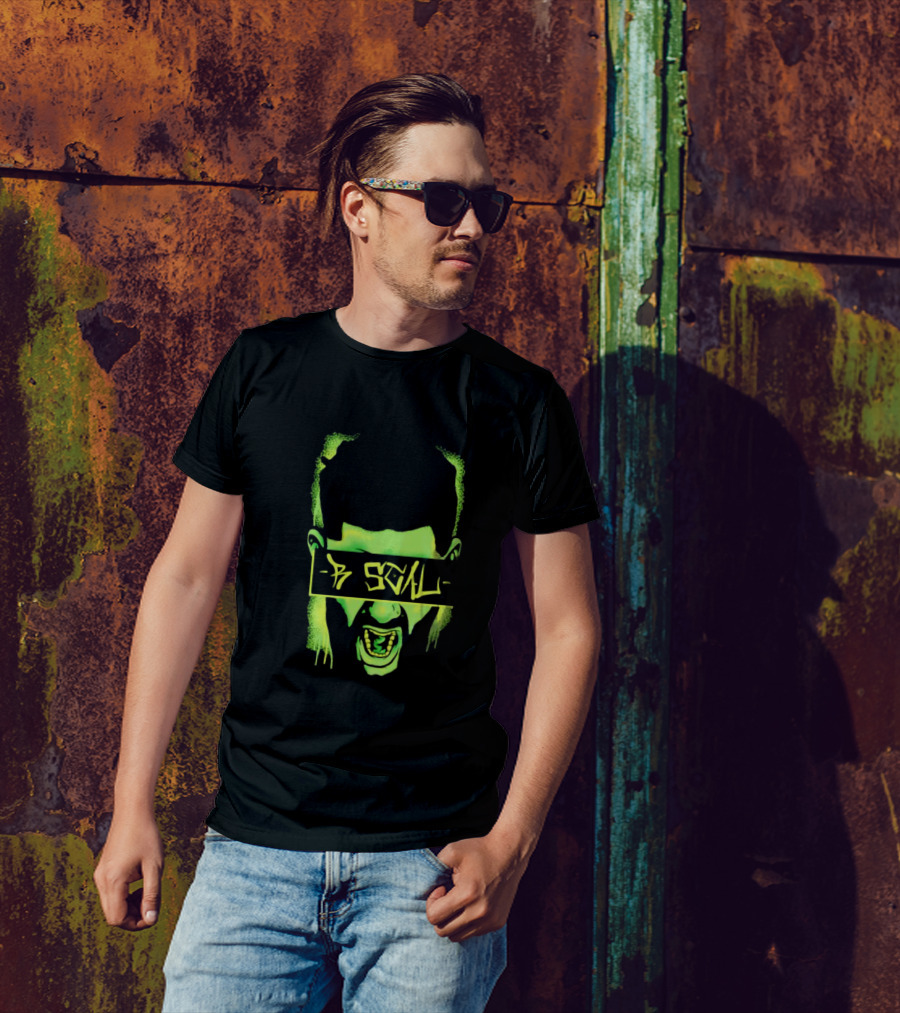 Trey Miguel Rascal Neon Face Scream T-Shirt