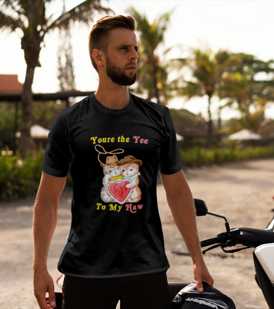 You're The Yee To My Haw Cowboy Cat Couple T-Shirt