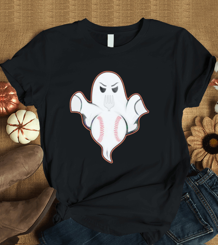 Ghost Forkball Baseball Spirit T-Shirt
