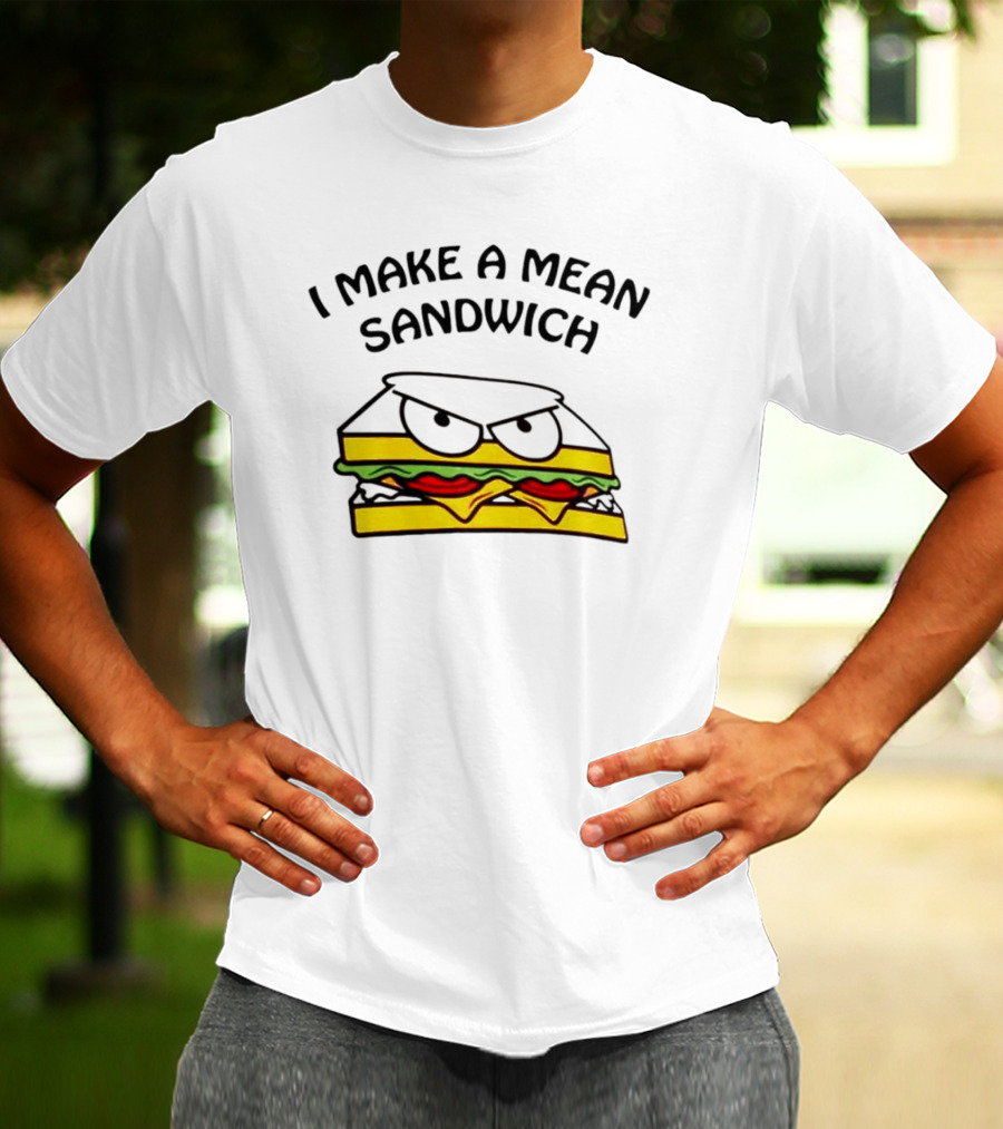 I Make A Mean Sandwich Angry Cheese And Lettuce Stack T-Shirt