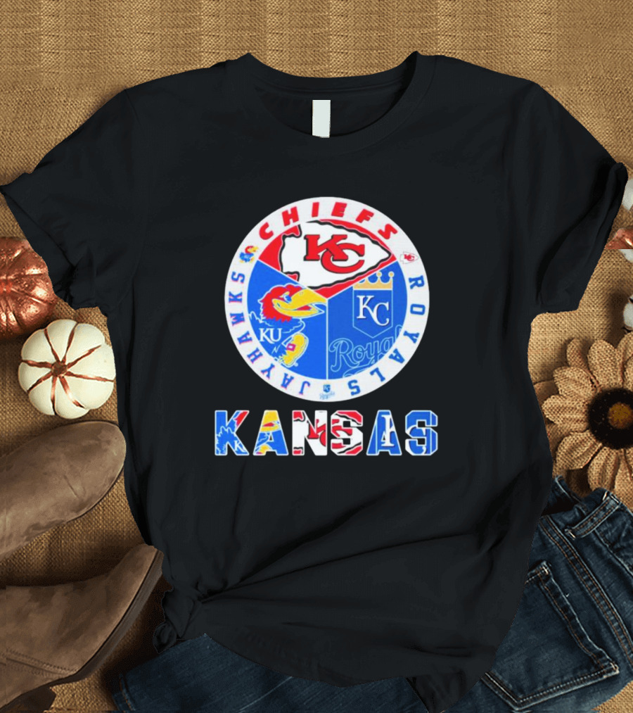 Kansas Jayhawks Chiefs Royals Sports Team T-Shirt