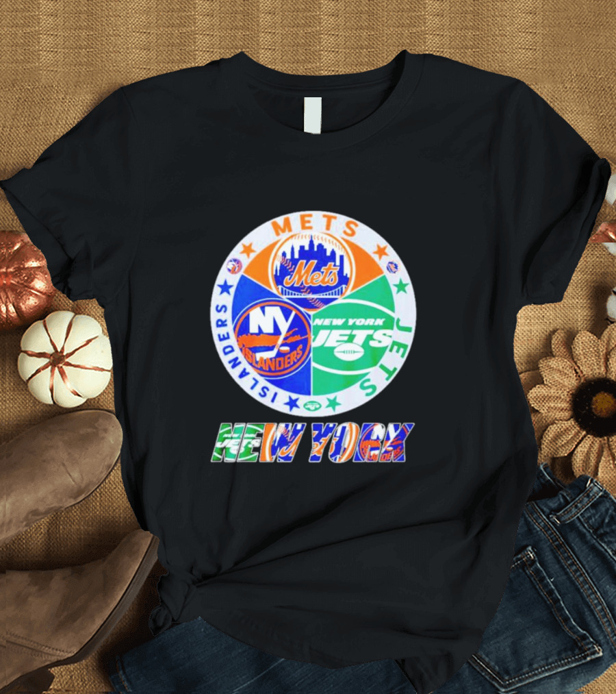 NEW YORK METS ISLANDERS JETS SPORTS TEAM T-Shirt