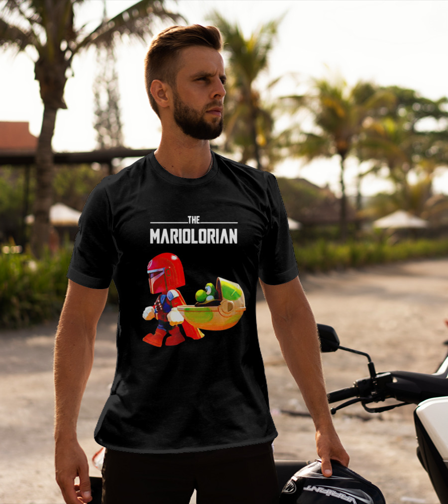 The Mandalorian And Super Mario The Mariolorian Yoshi T-Shirt