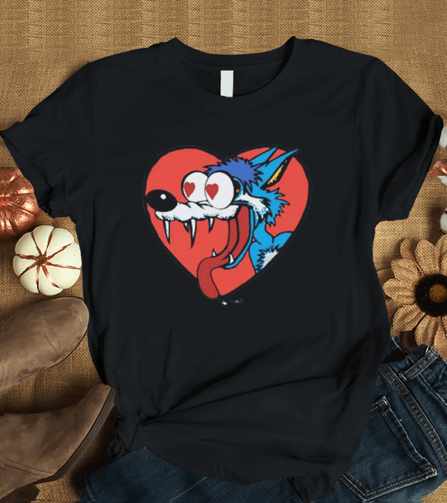 Wolf Heart Eyes Lizard Jesus T-Shirt