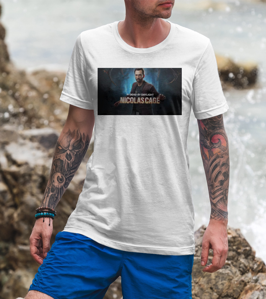 Dead By Daylight Nicolas Cage Survivor Character T-Shirt