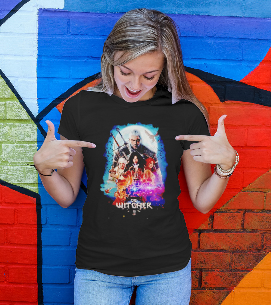 The Witcher Geralt Ciri Yennefer Triss Fantasy T-Shirt