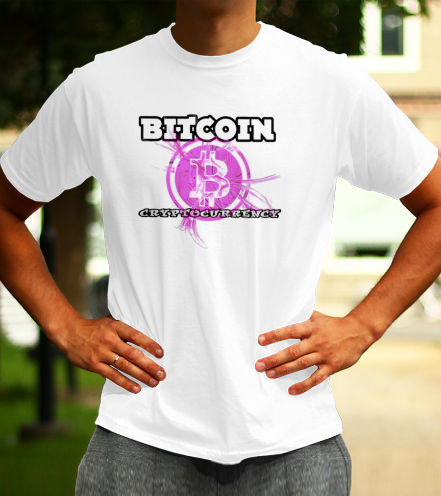 Bitcoin Cryptocurrency Pink T-Shirt
