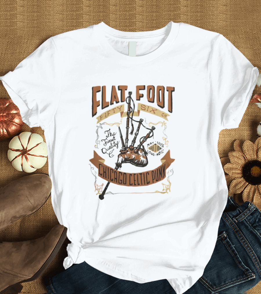 Flatfoot Fifty Six Co Chicago Celtic Punk Bagpipes T-Shirt