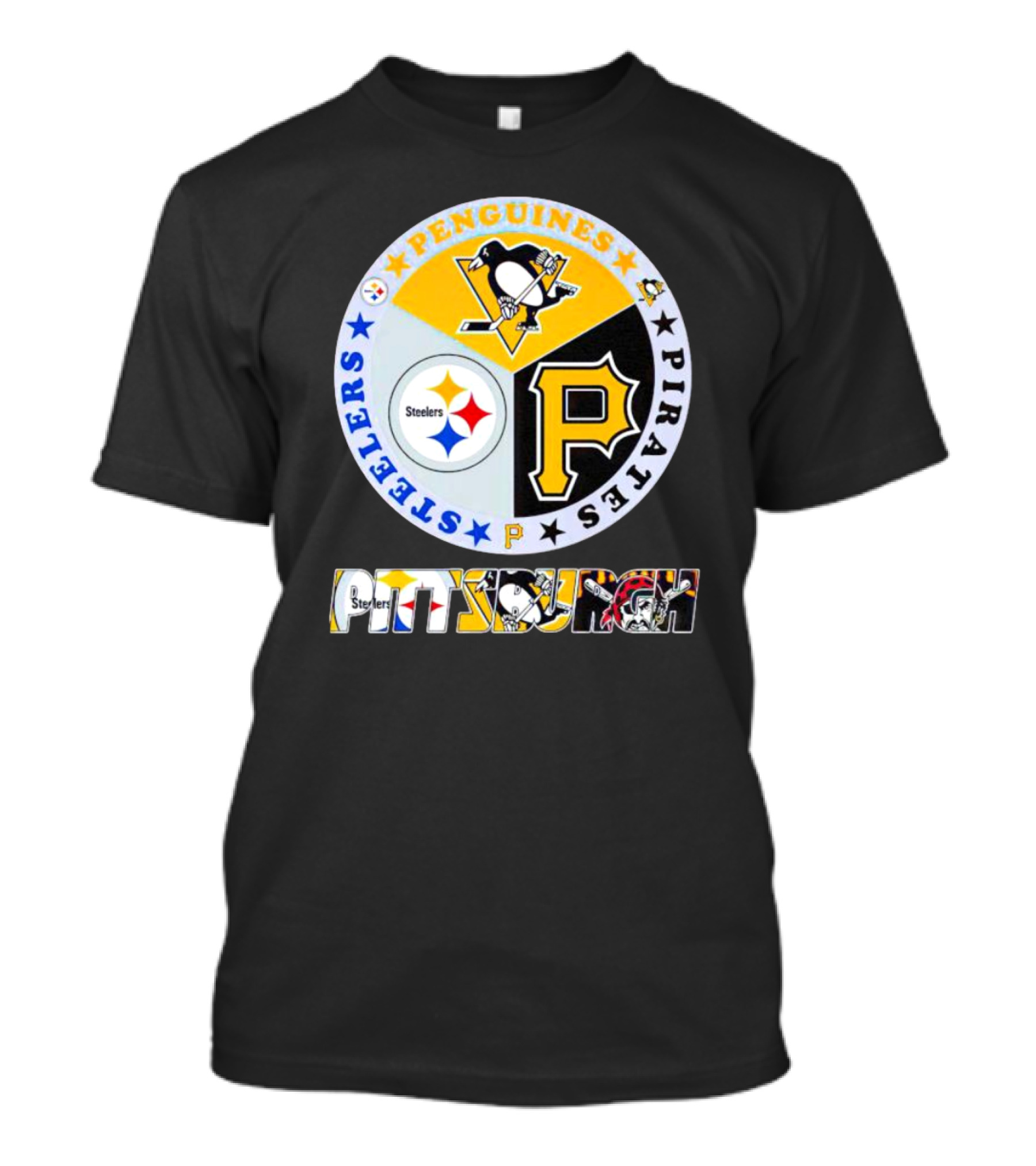 Steelers Penguins Pirates Pittsburgh Circle T-Shirt