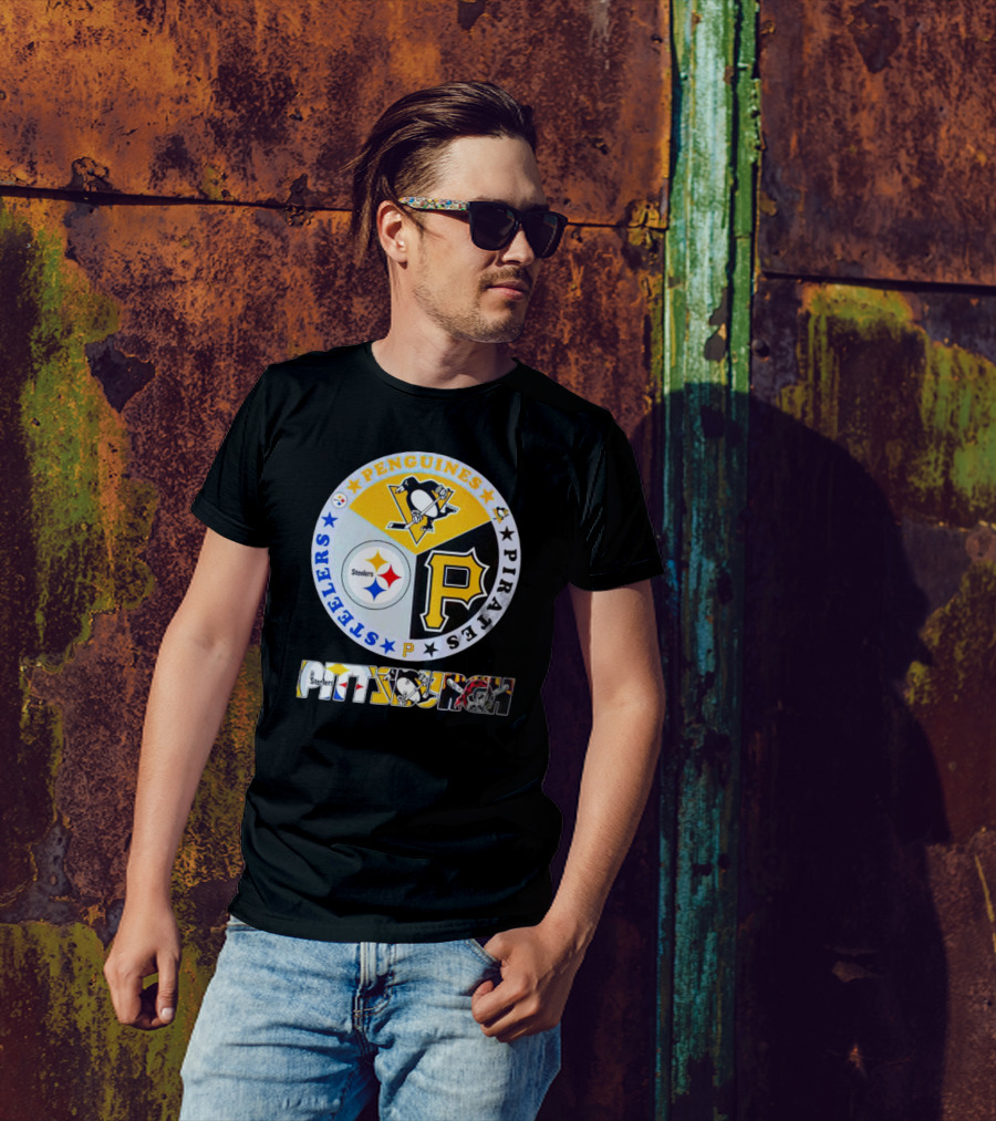 Steelers Penguins Pirates Pittsburgh Circle T-Shirt