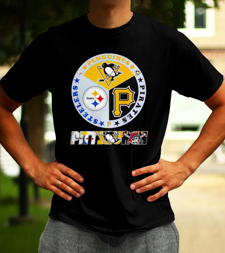 Steelers Penguins Pirates Pittsburgh Circle T-Shirt