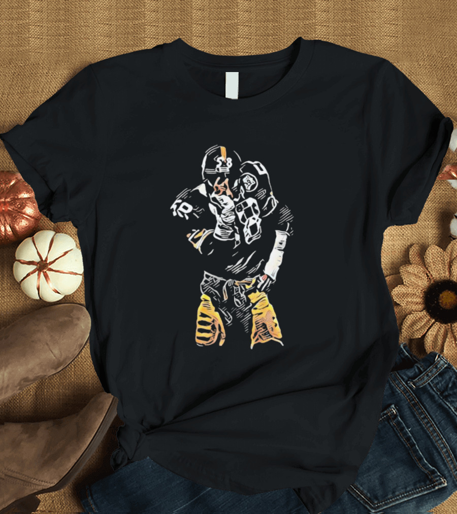 Steelers Jack Lambert Jack Splat Football Legend Black And Gold T-Shirt