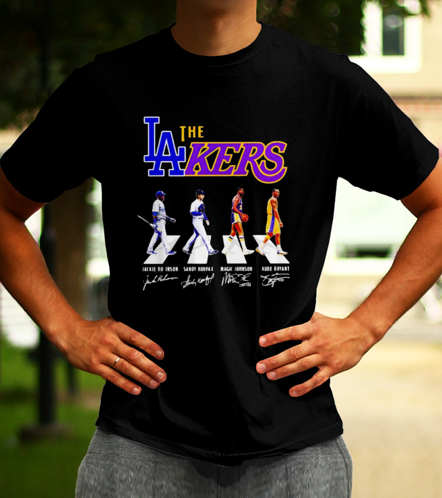 LA Lakers Jackie Robinson Sandy Koufax Magic Johnson Kobe Bryant T-Shirt