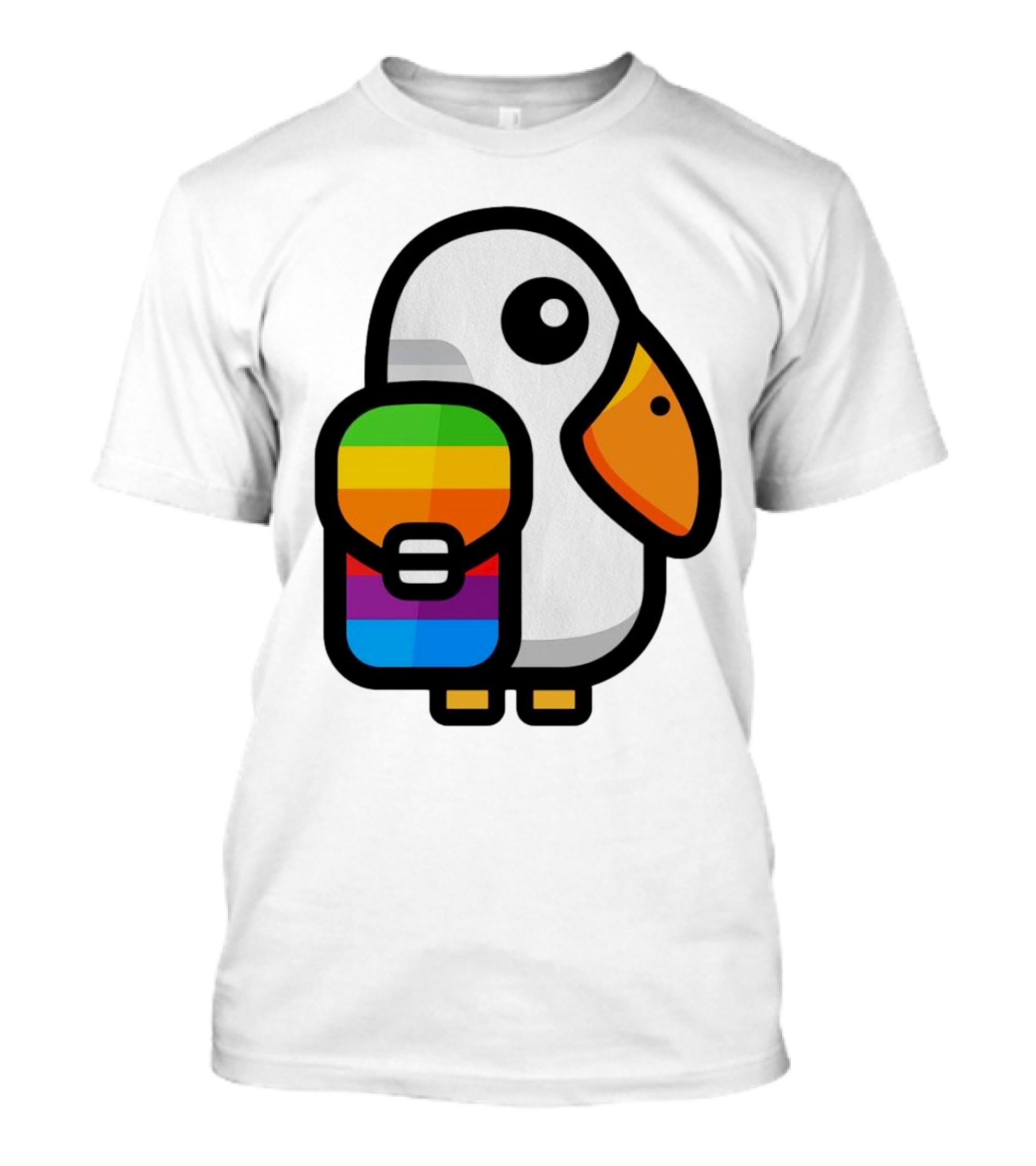 Basic Apple Guy Rainbow Pelican T-Shirt