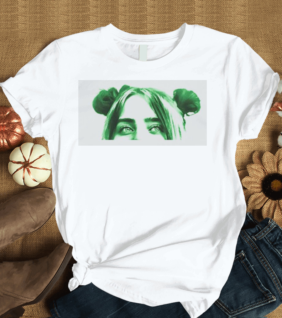Billie Eilish E Girl To Icon Green Hair T-Shirt