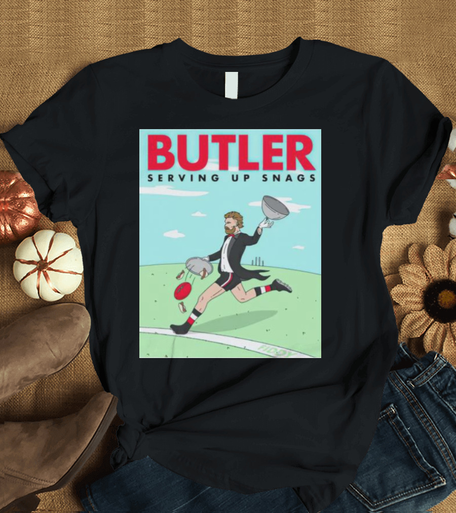 BUTLER SERVING UP SNAGS AFL FOOTBALL TUXEDO T-Shirt