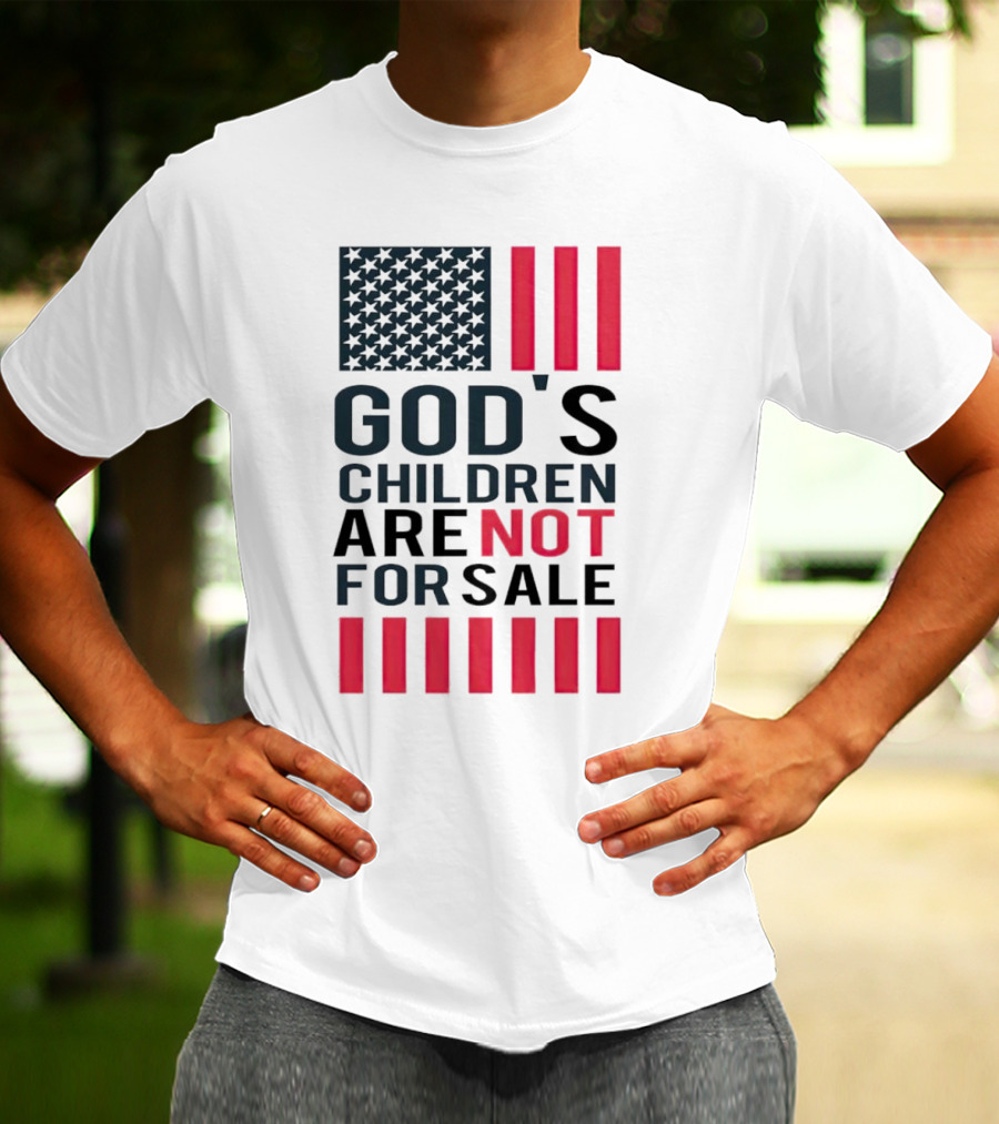 God's Children Are Not For Sale American Flag Stripes T-Shirt