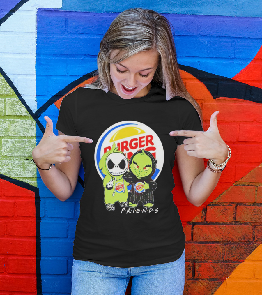 Burger King Friends Jack Skellington Grinch Collaboration T-Shirt