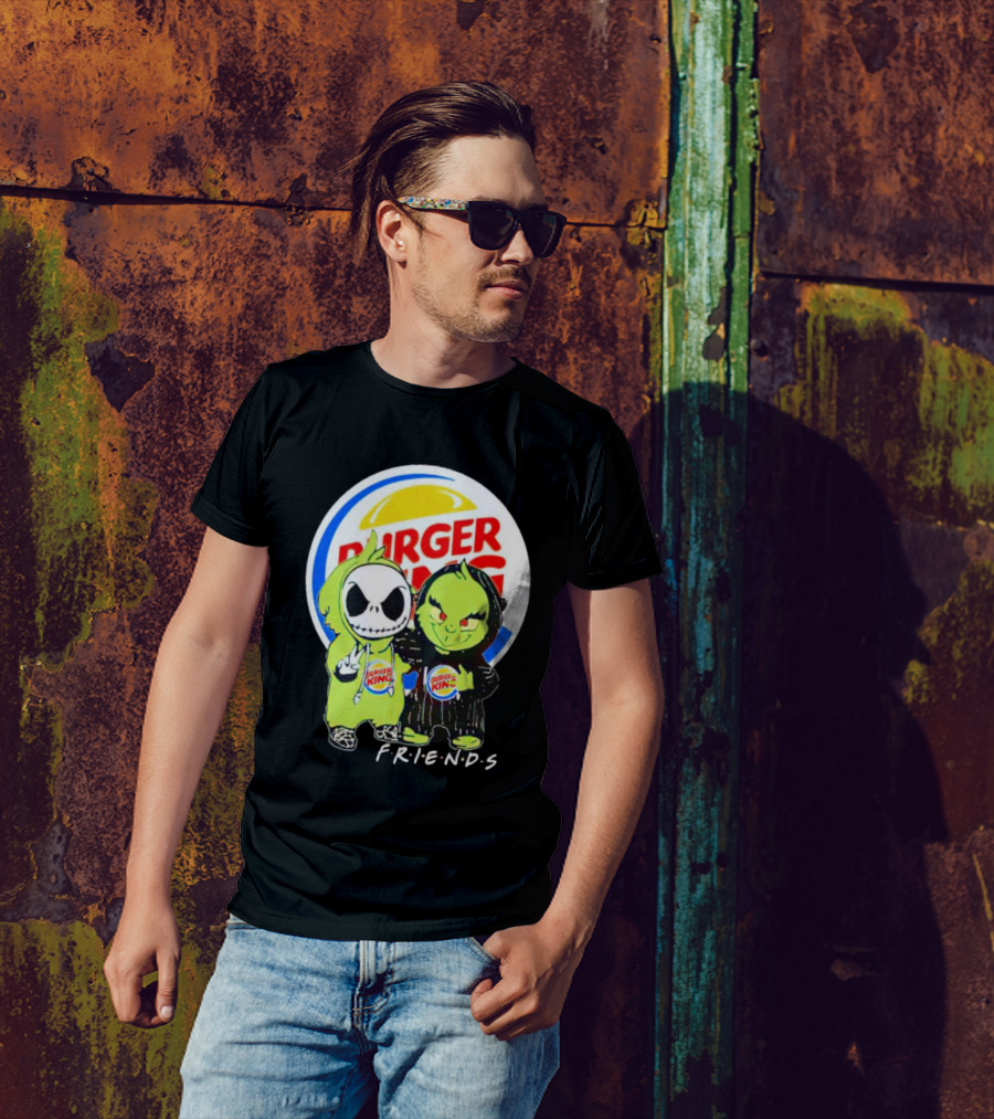 Burger King Friends Jack Skellington Grinch Collaboration T-Shirt
