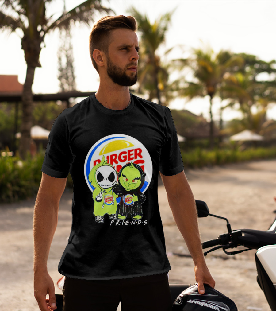 Burger King Friends Jack Skellington Grinch Collaboration T-Shirt