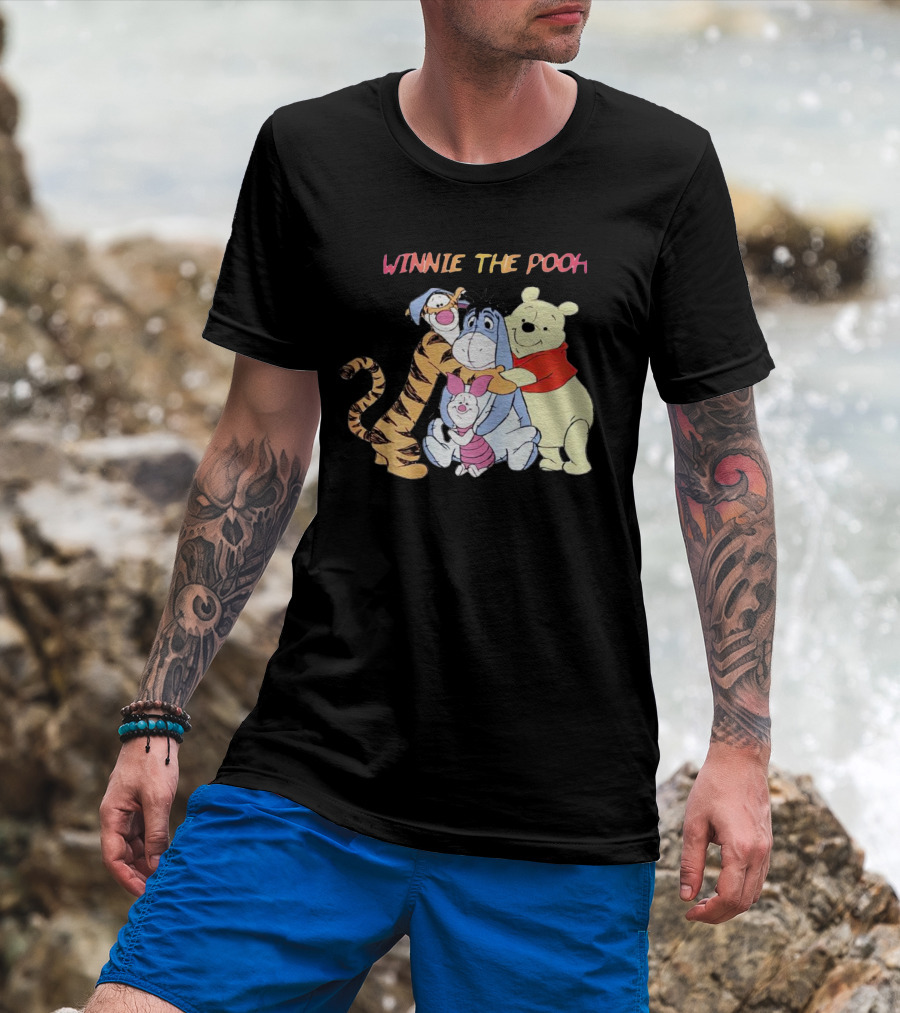 Winnie The Pooh Tigger Eeyore Piglet Hug Friends T-Shirt