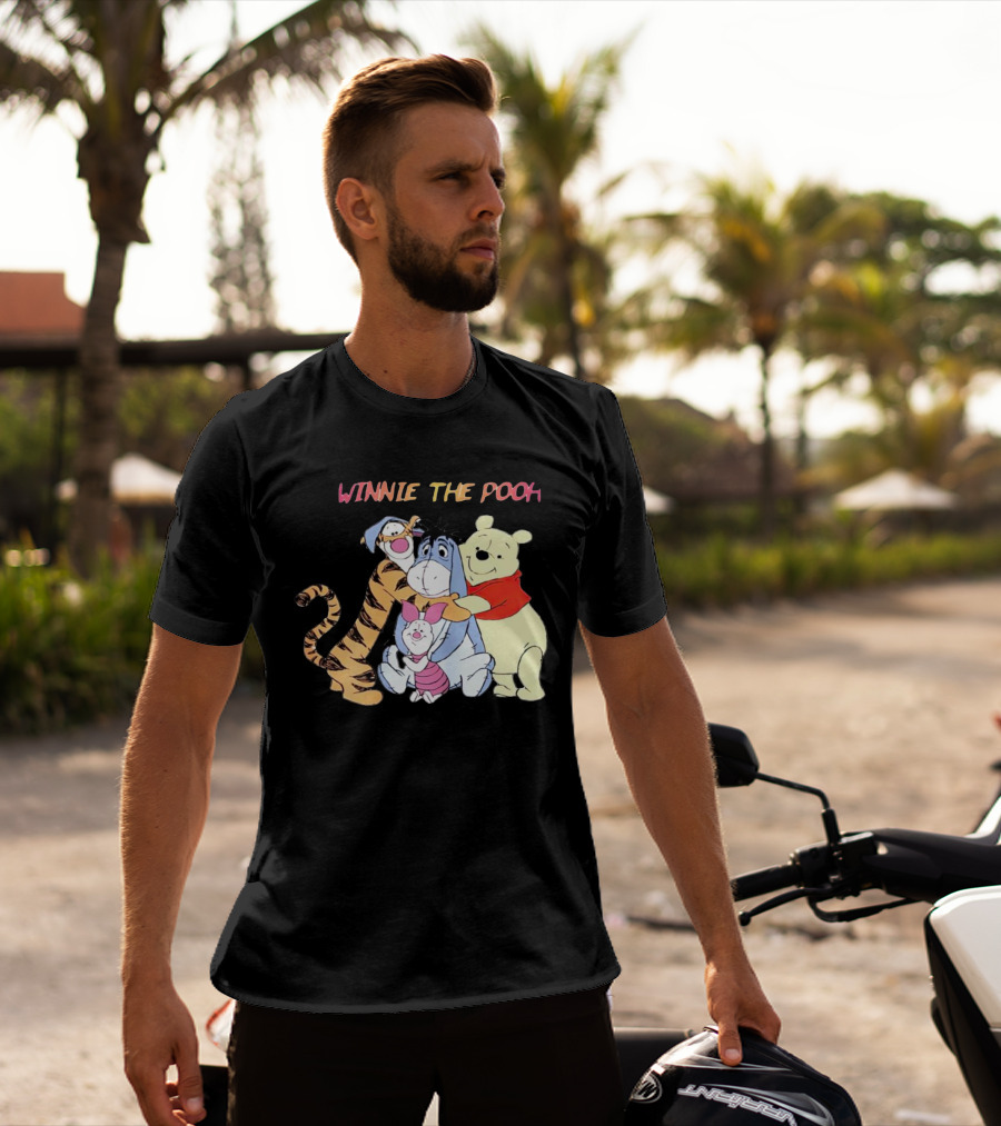 Winnie The Pooh Tigger Eeyore Piglet Hug Friends T-Shirt
