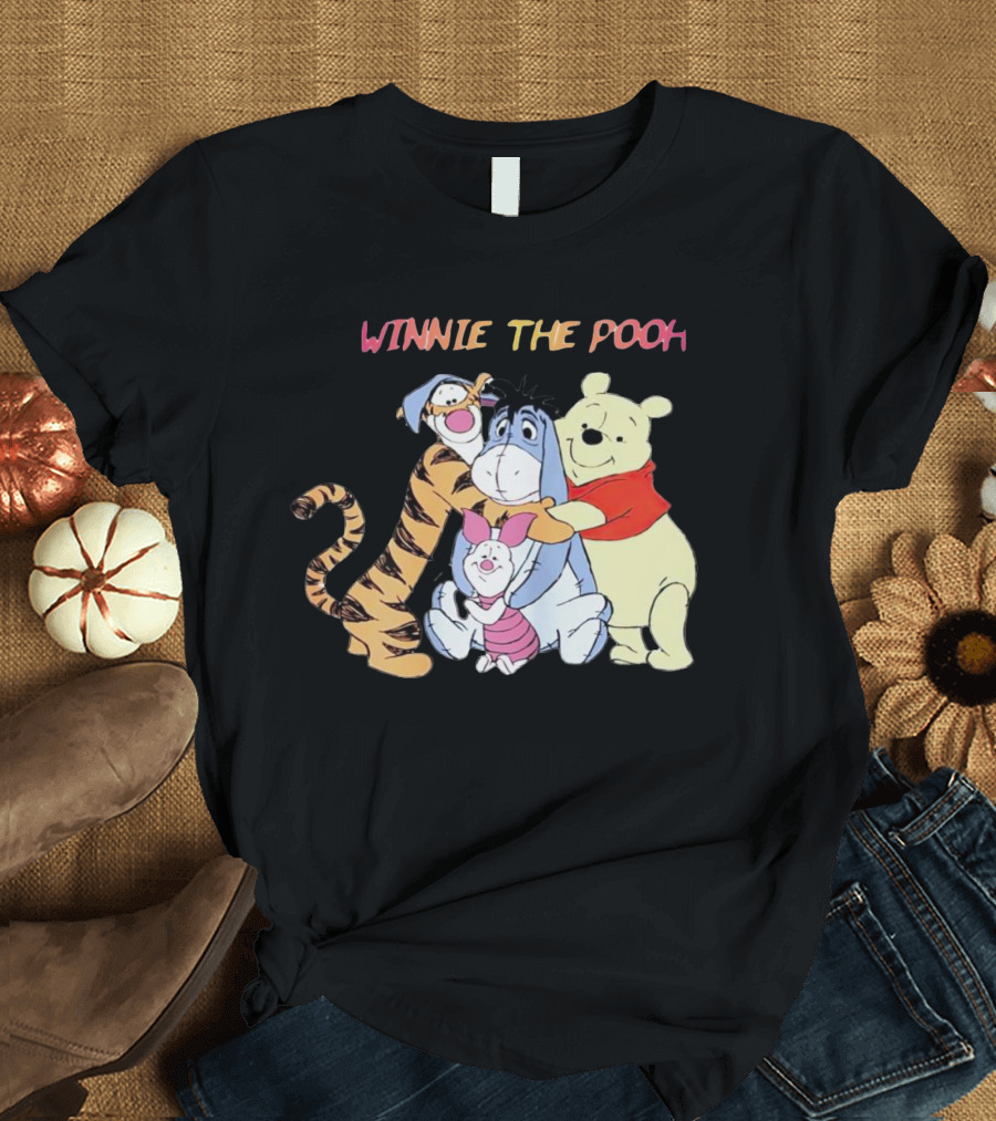 Winnie The Pooh Tigger Eeyore Piglet Hug Friends T-Shirt