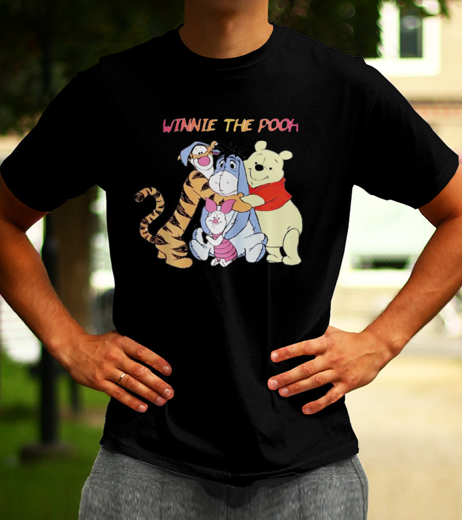Winnie The Pooh Tigger Eeyore Piglet Hug Friends T-Shirt