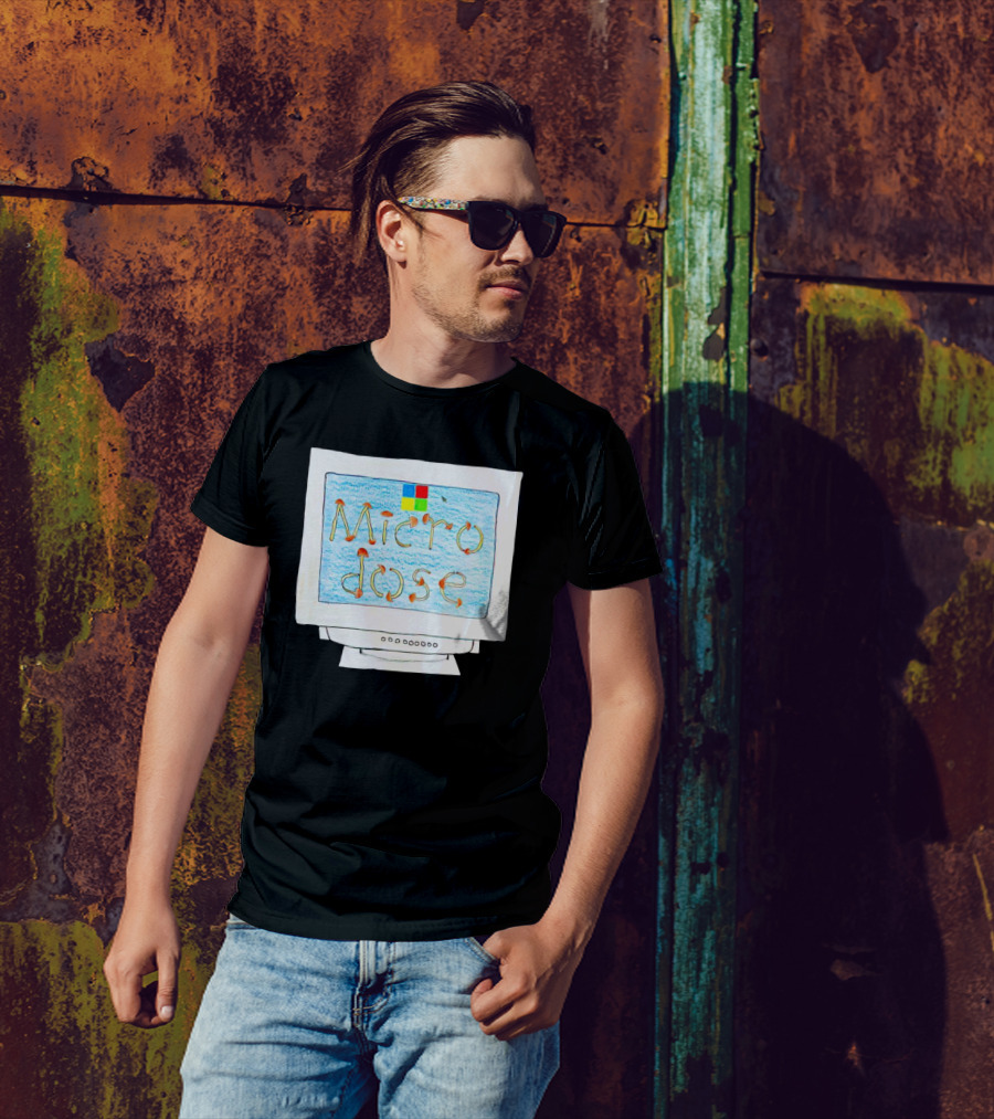 Dave Portnoy Microdose Retro Computer Monitor T-Shirt